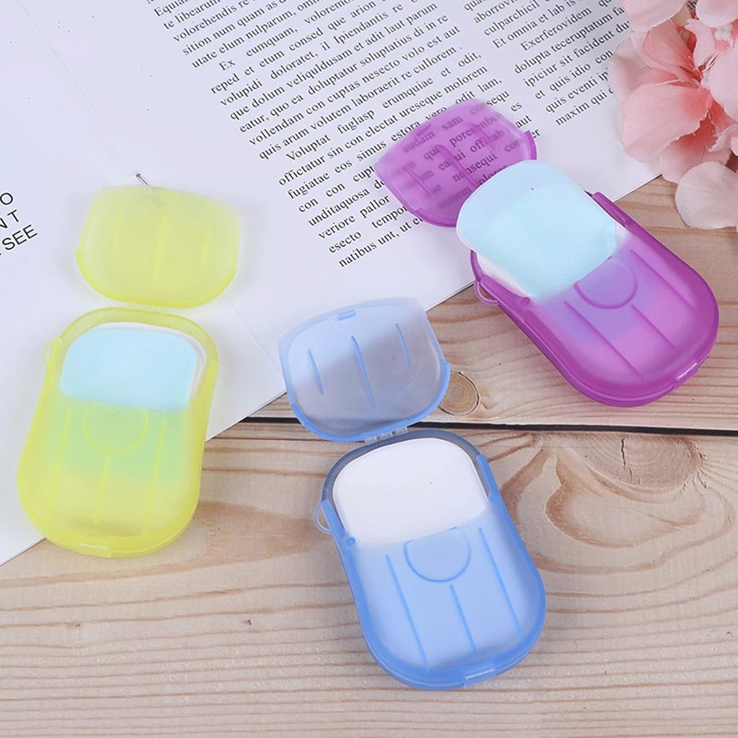 Travel Paper Soap Sheet with Mini Box (20 Sheets in a Pack Approx / Mix Color) Travel Paper Soap Sheet with Mini Box (20 Sheets in a Pack Approx / Mix Color)
